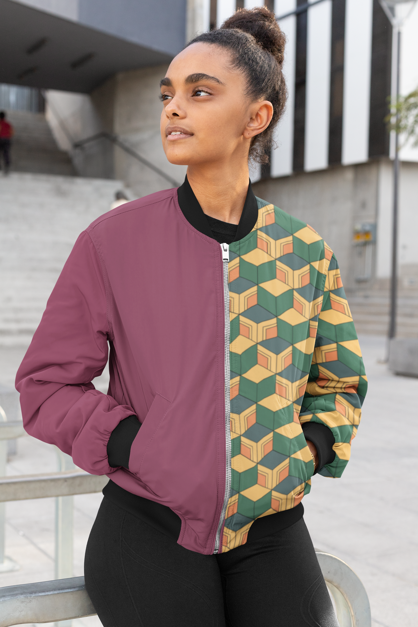 Giyu Demon slayer Unisex Bomber Jacket