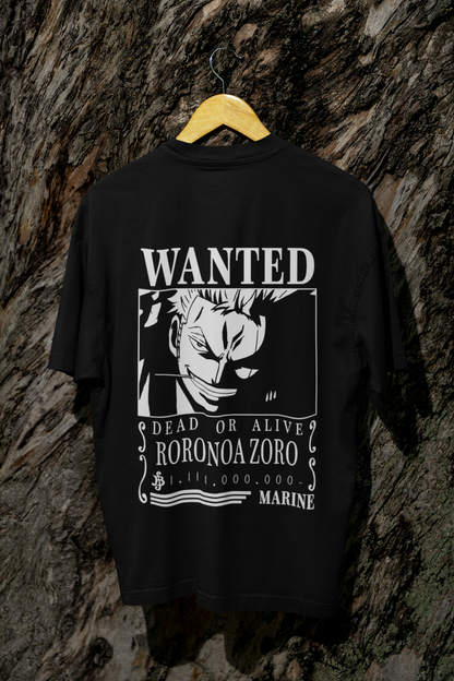 Zoro Wanted Poster Oversized T-Shirt