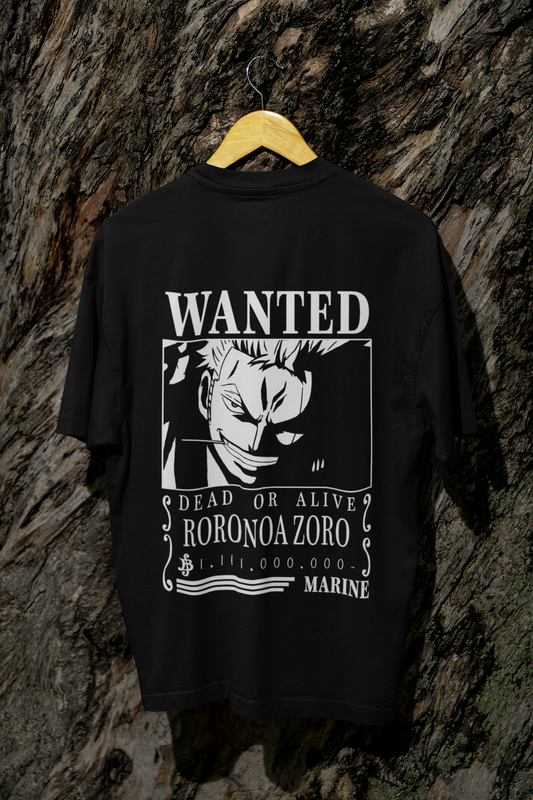Zoro Wanted Poster Oversized T-Shirt