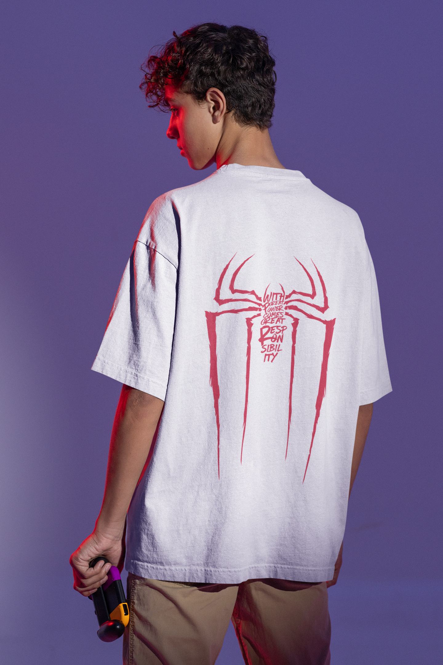 Spiderman Emblem Oversized T-shirt