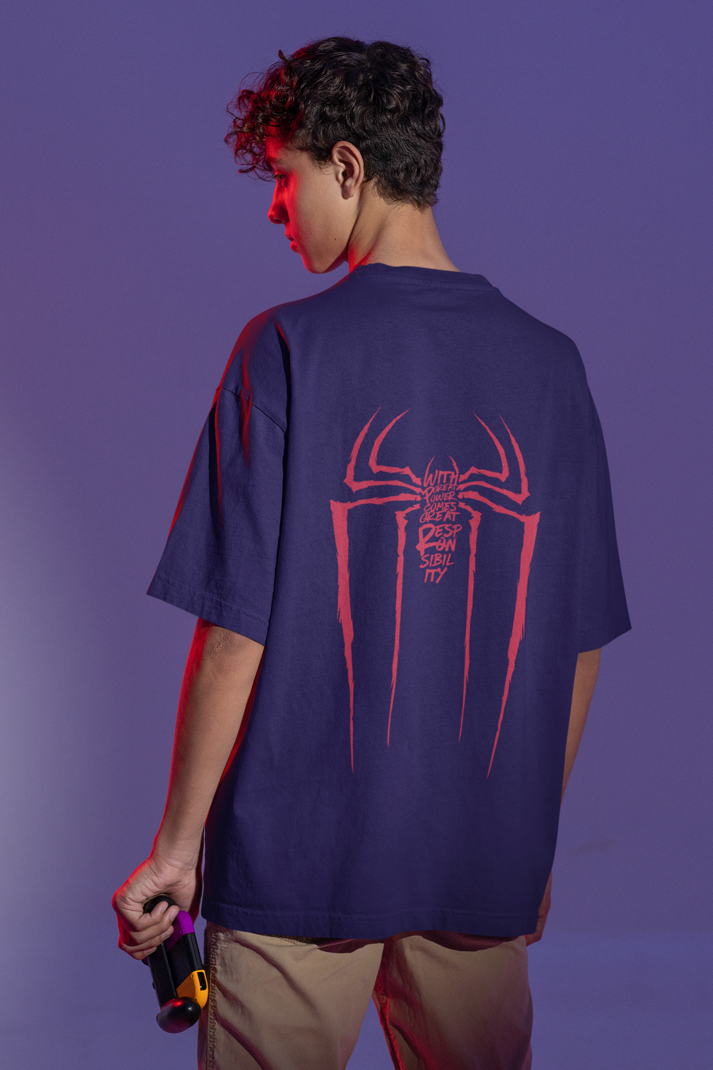 Spiderman Emblem Oversized T-shirt