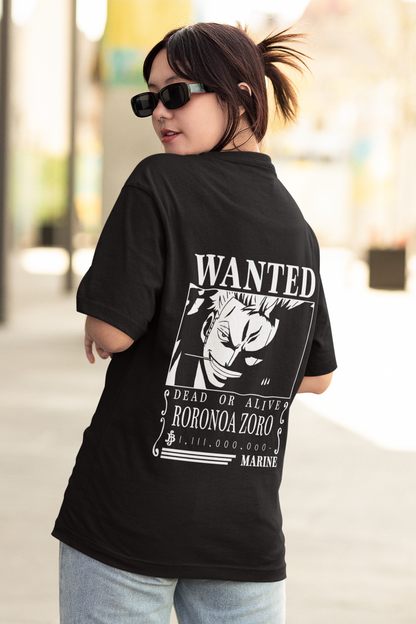 Zoro Wanted Poster Oversized T-Shirt