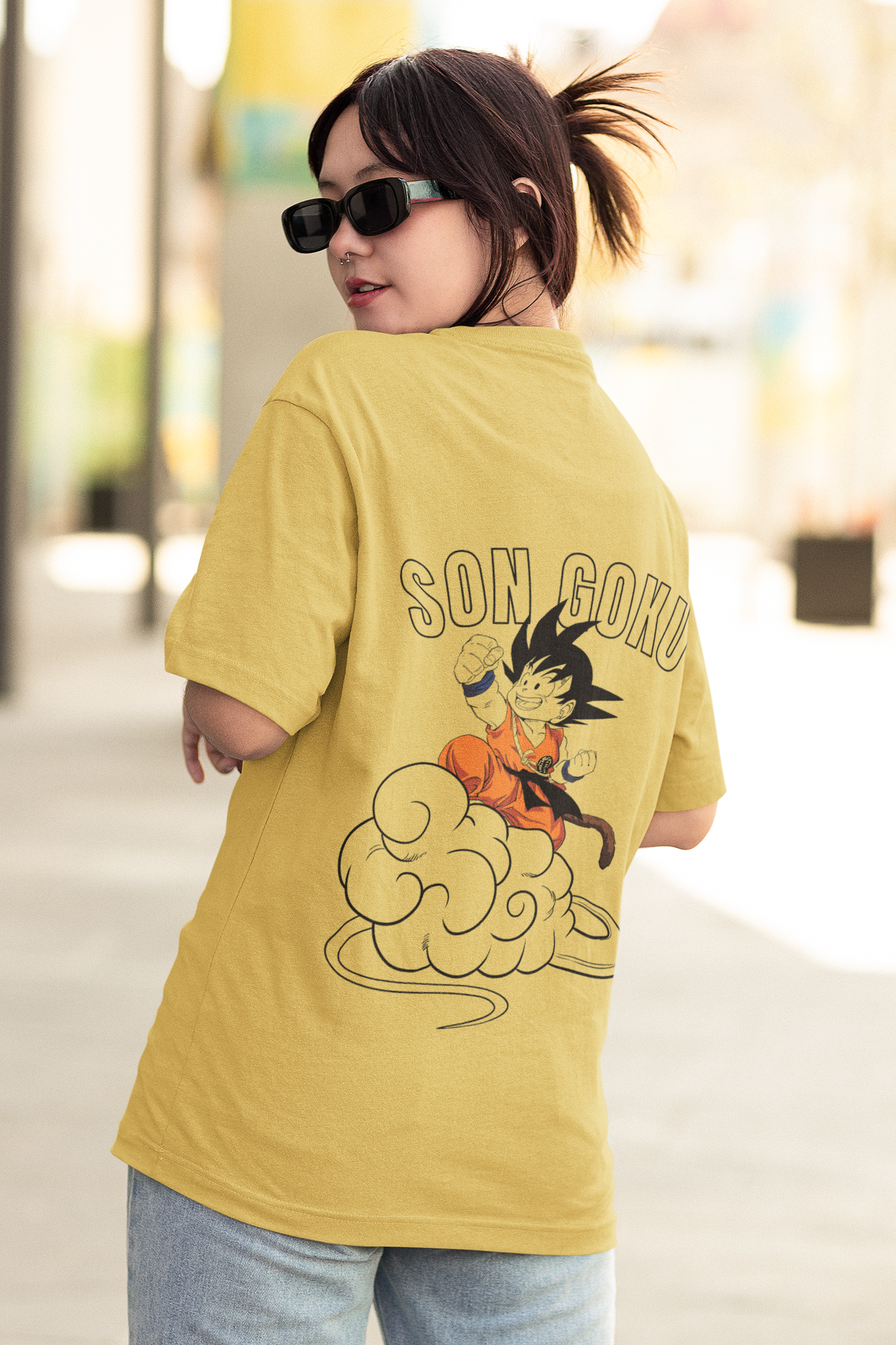 Kid Goku Nimbus Cloud Oversized T-Shirt