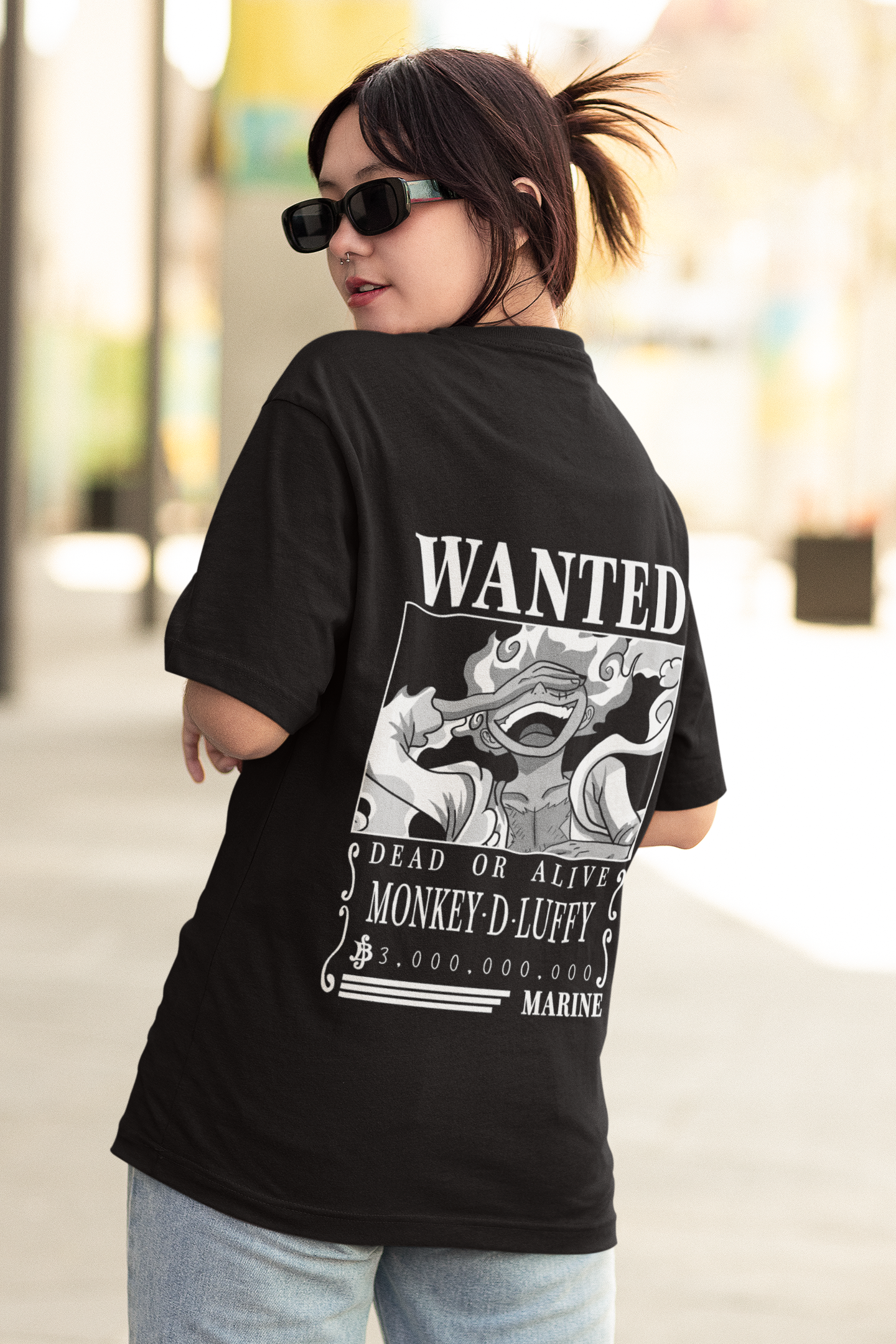 Luffy Wanted Poster Oversized T-Shirt